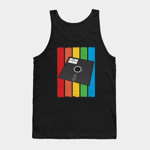 Retro Computer Disk Tank Top by Drop23